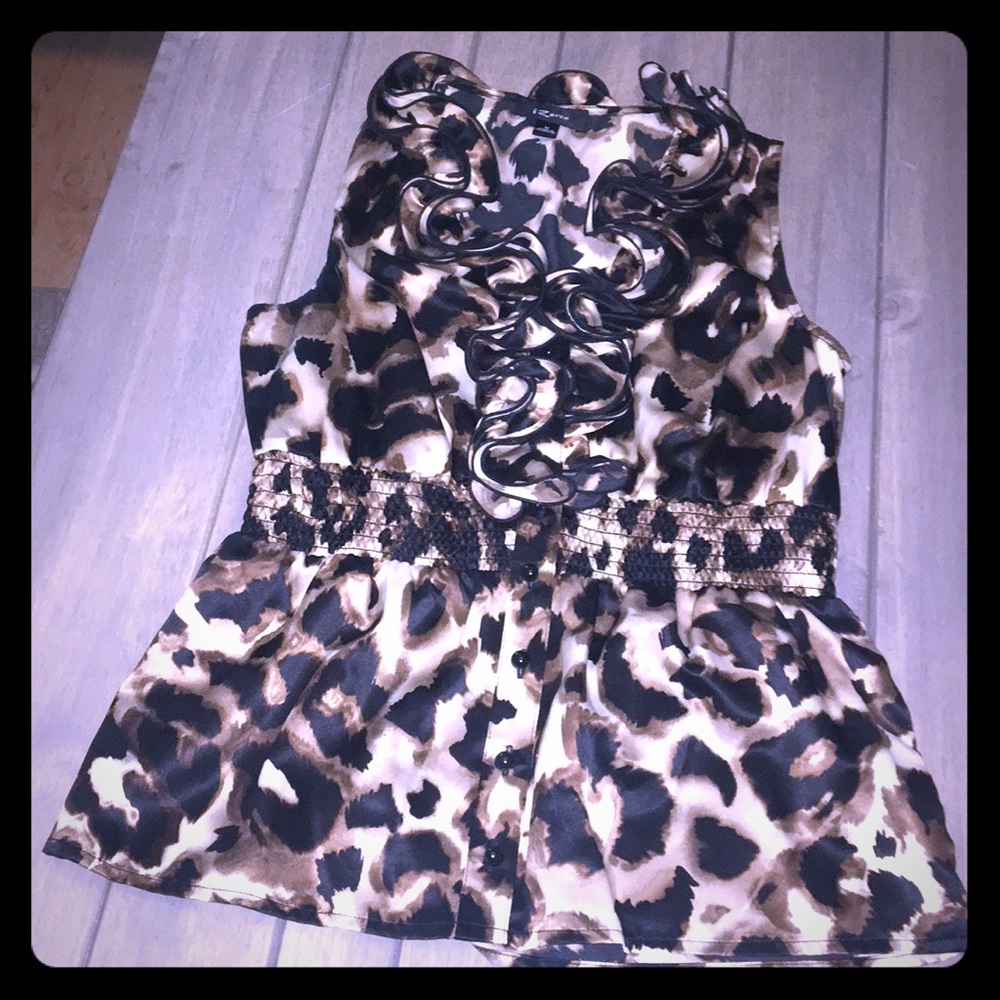 Leopard tank blouse